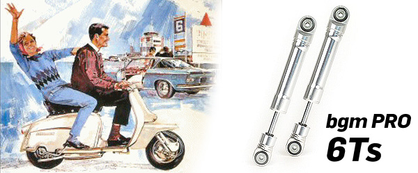 BGM PRO 6Ts Lambretta Frontstoßdämpfer — hydraulischer Dämpfer für Serie 1, 2 und 3