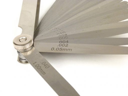 1800013 Fühlerlehre -UNIVERSAL- 20 Blatt, Metall – 0.05-1.00mm + 0.002-0.040 inch