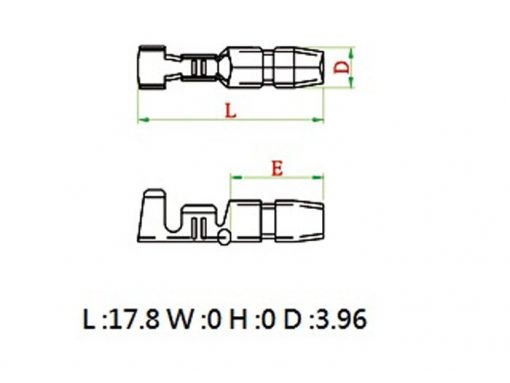 3330396 Cable lug - colokan bulat 4mm Ø = 0,5-1,0mm²- 10 pcs.