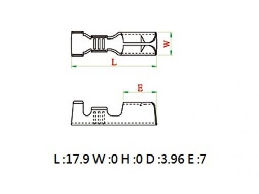 3330397ケーブルラグ-丸型ソケット4mmØ=0,5-1,0mm²-10個。