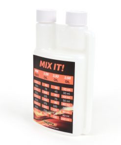 3332516 Ueleg Miessbecher - Doséierfläsch -BGM PRO 250ml- mat Dosekammer (10ml) an zwou Mutzen