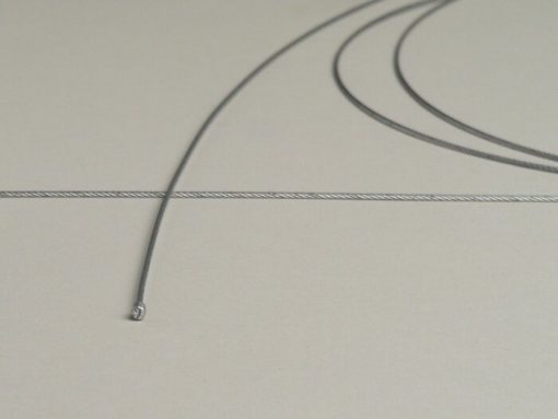 4350007 Kabel universal bannen -Ø = 1,2mm x 2500mm, Nippel Ø = 3,0mm x 3mm- benotzt als Drosselkabel - gefloot