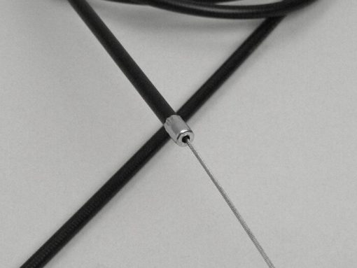 4350011 Gaz kablosu olarak kullanılan üniversal kablo -Ø = 1,2mm x 2500mm, nipel Ø = 5,5mm x 7mm- bükümlü