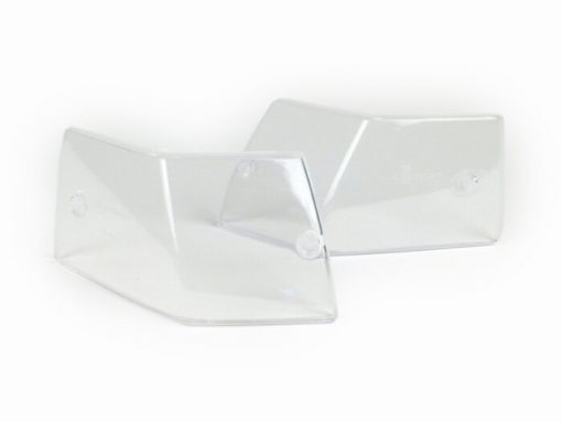 7675688 Cristalli freccia -BGM ORIGINAL set di 2- Vespa PX80, PX125, PX150, PX200, T5 125cc - vetro trasparente - posteriore