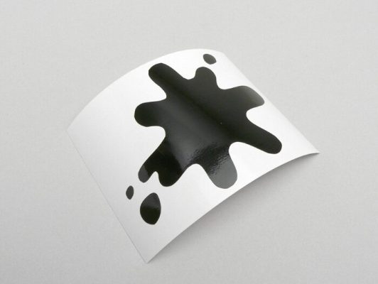 8050034 Adesivo -LAMBRETTA ink blot- DL, GP - nero lucido