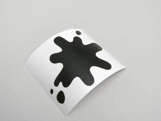8050045 Sticker -LAMBRETTA ink blot- DL, GP - black matt