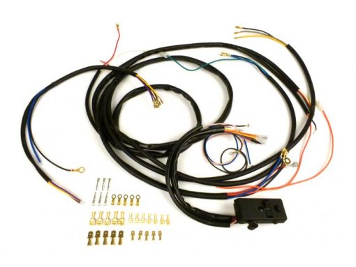 9077011S Cable harness set Conversion (incl. Light switch) -BGM PRO, Vespa AC conversion to electronic ignition- Vespa Smallframe V50 Special