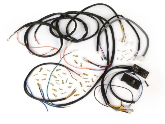 9077011SVT Konversi rangkaian kabel harness (termasuk saklar lampu) -BGM PRO, konversi AC Vespa ke pengapian elektronik (Vespatronic) - Vespa Smallframe V50 Special