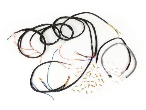 9077011UVT Konversi kabel harness (tanpa saklar lampu) -BGM PRO, konversi AC Vespa ke pengapian elektronik (Vespatronic) - Vespa Smallframe V50, 50N, PV125, ET3, Vespa Largeframe Sprint, Rally, TS, GT, GTR, ...