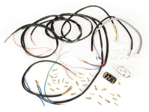 9077011VT Konversi rangkaian kabel harness (termasuk Sakelar lampu) -BGM PRO, Konversi AC Vespa ke pengapian elektronik (Vespatronic) - Vespa Smallframe V50, 50N, PV125, ET3, Vespa Largeframe Sprint, Rally, TS, GT, ...