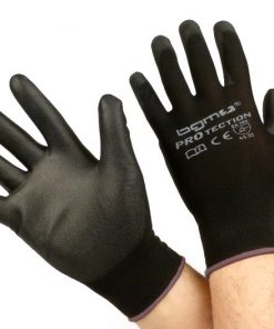 BGM0400L work gloves - mechanic gloves - protective gloves -BGM PRO-tection- fine knitted glove 100% nylon with polyurethane coating - size L (9)