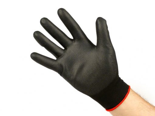 Gants de travail BGM0400S - gants de mécanicien - gants de protection -BGM PRO-tection- gant tricoté fin 100% nylon avec revêtement polyuréthane - taille S (7)