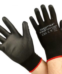 Gants de travail BGM0400S - gants de mécanicien - gants de protection -BGM PRO-tection- gant tricoté fin 100% nylon avec revêtement polyuréthane - taille S (7)