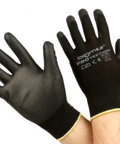 BGM0400XL work gloves - mechanic gloves - protective gloves -BGM PRO-tection- fine knitted glove 100% nylon with polyurethane coating - size XL (10)