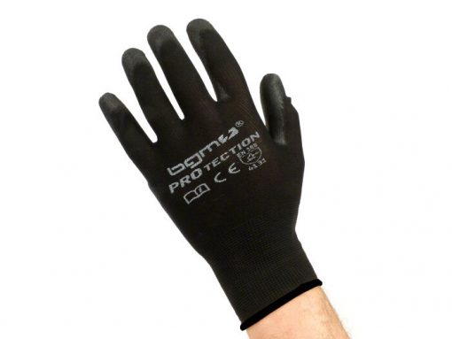 Guantes de trabajo BGM0400XXL - guantes de mecánico - guantes de protección -BGM PRO-tection- guante de punto fino 100% nailon con revestimiento de poliuretano - talla XXL (11)
