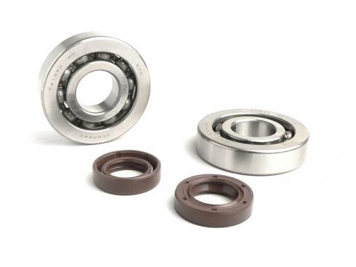 BGM1100 bearing set - oil seal set for crankshaft -BGM ORIGINAL- Piaggio 50 cc 2-stroke