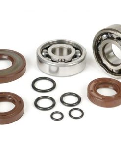 BGM1107 Lagerset - Asafdichtingsset voor krukas -BGM ORIGINAL- Vespa V50, PV125, ET3, PK50S, PK80S, PK125S - 1x 6303 + 1x 6204 - incl. O-ringen