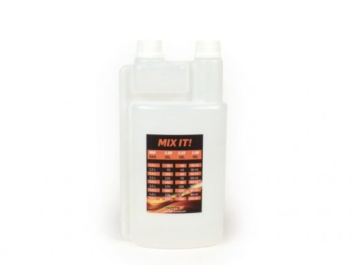 BGM2010 Olie maatbeker - doseerfles -BGM PRO 1000ml- met doseerkamer (60ml) en twee doppen