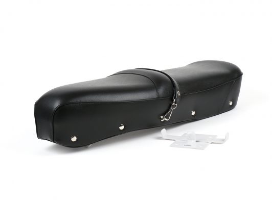 BGM2701BK Bench -BGM PRO Pegasus with shield and riveted- Lambretta LI, LI S, SX, TV, DL, GP - black