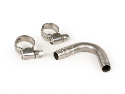 BGM3033 fuel hose bend 55 ° -BGM PRO- Vespa (Ø outside = 10,0mm, Ø inside = 7,0mm) - stainless steel