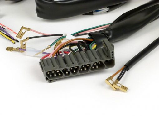 BGM3150 Faisceau de câbles -VESPA- Vespa PK 50 XL (V5X3T000001-V5X3T185557) - modèles avec clignotant, coffre à bagages, allumage électronique, sans démarreur électrique