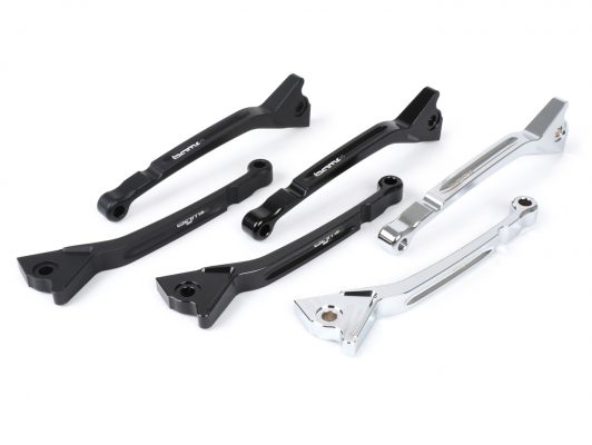 BGM4505 Brake lever set -BGM PRO CNC Sport, long (165mm) - Vespa GT, GTL, GTS 125-300 - chrome