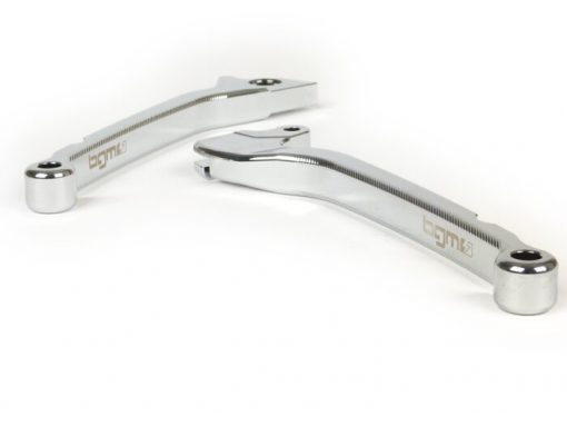 BGM4511 Brake lever set -BGM PRO CNC Sport, long (165mm) - Vespa LX, LXV, S, Primavera 50-150, Sprint50-150 - chrome