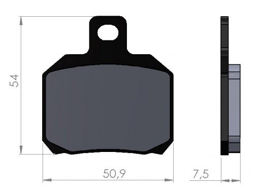 BGM45201 Bremsbeläge -BGM 50,8×53,9mm- BENELLI 666 125ccm 1998 (h), CPI X-Large 125ccm 2003 (vh), X-Large 150ccm 2003 (vh), X-Large 250ccm 2003 (vh), DERBI GP 1 125ccm 2006 (vh), GP 1 250ccm 2006 (vh), GP 1…