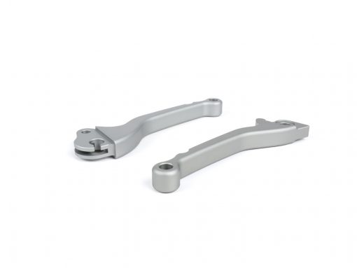 BGM4542KT brake lever + clutch lever (set) -BGM PRO CNC- disc brake (HENG TONG) - Vespa PX (Bj. 2004-) - steel gray