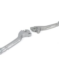 BGM4552KT Brake lever + clutch lever (set) -BGM PRO CNC- disc brake (GRIMECA) - Vespa PX (Bj. 1998-2003), LML Star, Stella - steel gray