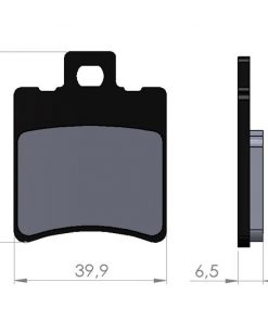 BGM45680 Plaquettes de frein -BGM 39,7 × 49,5 mm- Etrier de frein SIP, APRILIA Amico GL, GLE, LX, Sport Life, LX 50 ccm Bj.1992 (v), Area 51 50 ccm Bj.1998 (vh), Compay 125 ccm Bj.2003 (v), Compay 50 ccm Bj.2002 (v), G ...