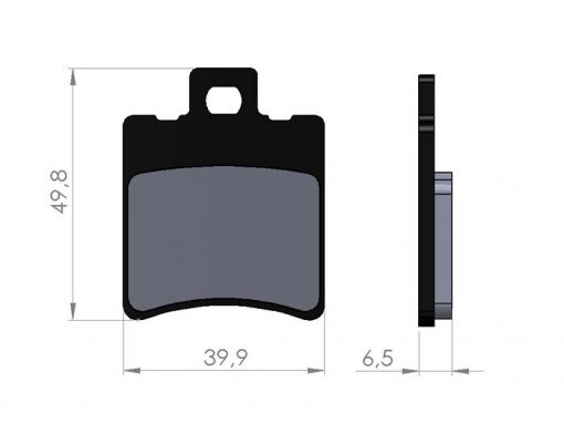 BGM45680 Plaquettes de frein -BGM 39,7 × 49,5 mm- Etrier de frein SIP, APRILIA Amico GL, GLE, LX, Sport Life, LX 50 ccm Bj.1992 (v), Area 51 50 ccm Bj.1998 (vh), Compay 125 ccm Bj.2003 (v), Compay 50 ccm Bj.2002 (v), G ...