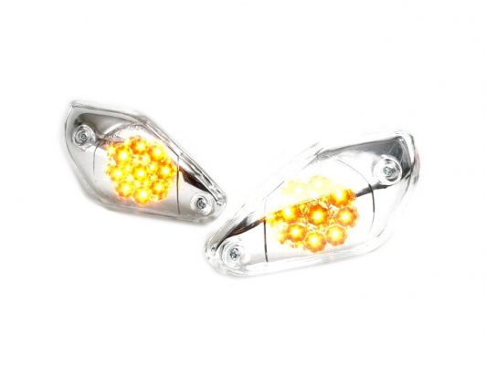 BGM5000LI Indikator Set Front -BGM ORIGINAL Set vun 2 LED- Yamaha Aerox (YQ50 / L, 2-Takt), MBK Nitro (YQ50 / L, 2-Takt) - orange