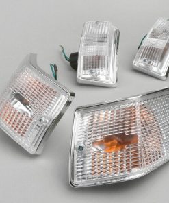 BGM5022 Indicator -BGM ORIGINELE set van 4 Vespa PX80, PX125, PX150, PX200, T5 125cc chromen behuizing - wit / oranje lampen