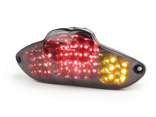 BGM5037YLN rear light -BGM ORIGINAL clear glass LED with indicator function- Gilera Runner (from 2006), DNA - black