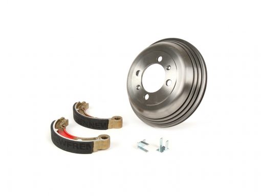 BGM5310KT2 tambour de frein arrière 8 "avec mâchoires de frein, 2 fixations -BGM PRO fonte- Vespa VNB4T à VNB6T, VBB2T