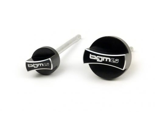 BGM581BKT Set oil filler plugs with dipstick -BGM PRO, engine oil + gear oil- Piaggio Leader / Quasar - Vespa ET4, LX, LXV, S, GT, GTS, GTV, GTL 125-300ccm - black anodized