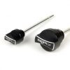 BGM581BKT Set oil filler plugs with dipstick -BGM PRO, engine oil + gear oil- Piaggio Leader / Quasar - Vespa ET4, LX, LXV, S, GT, GTS, GTV, GTL 125-300ccm - black anodized