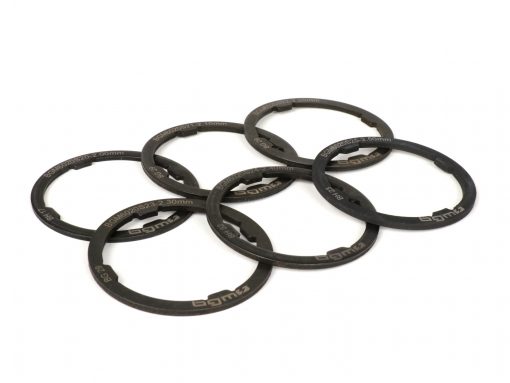 BGM6020KTA Schulterring-Set -BGM ORIGINAL- Vespa Largeframe VNA, VNB, VBA, VBB, GL, Sprint, GT, GTR, TS, Rally, PX alt (-1984) – 2,00-2,50mm (+0,0 /- 0,04mm) – 6 stk.
