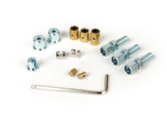 BGM6465 Adjusting screws and clamping nipple / screw nipple set -BGM ORIGINAL- Lambretta LI, LIS, SX, TV (series 2-3), DL, GP