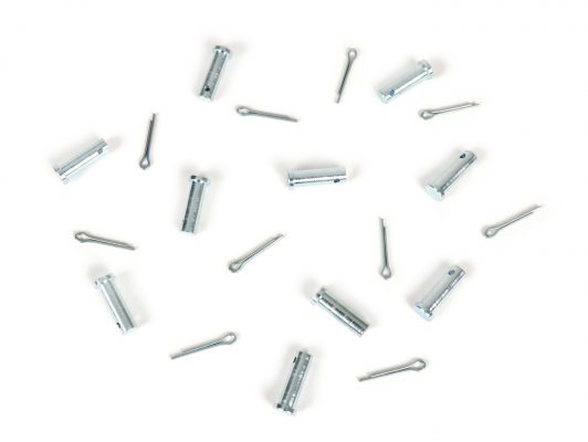 BGM6482BLX clamping plate bolts Ø = 5x18mm + split pin, brake pedal -BGM ORIGINAL- Vespa VNA, VNB, VBA, VBB, Super, GL, GT, GTR, TS, Sprint, GS, SS, Rally, PX - 10 pieces