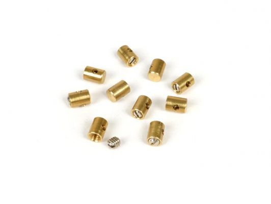 BGM6491X Clamping nipple / screw nipple -BGM ORIGINAL- Ø = 5.5mm x 7mm (used for throttle cable) - 10 pieces