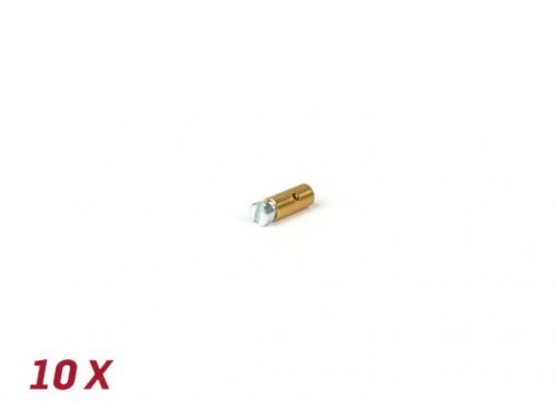 BGM6494X Nipplo di serraggio / nipplo a vite -BGM ORIGINAL- Ø = 4.0mm x 9mm (usato per cavo acceleratore) - 10 pezzi