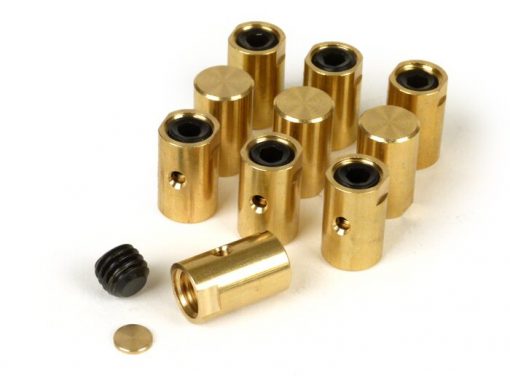 BGM6499X Clamping nipple / screw nipple long -BGM ORIGINAL Ø = 10 × 16.25mm- Lambretta LI, LIS, SX, TV (series 2-3), DL, GP - 10 pieces