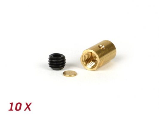 BGM6499X Clamping nipple / screw nipple long -BGM ORIGINAL Ø = 10 × 16.25mm- Lambretta LI, LIS, SX, TV (series 2-3), DL, GP - 10 pieces