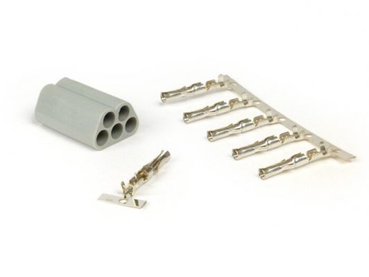 BGM6605MPL connector for wiring harness -BGM PRO, 5 plug contacts- Vespa, Piaggio, Gilera - connector