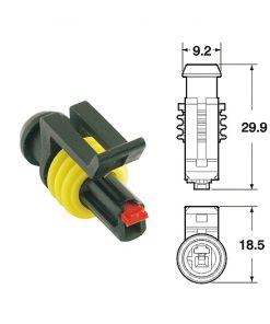 BGM66060P1 Set connettori per cablaggio -BGM PRO- tipo serie 060 AM SpecialSeal, 0.85-1.25 mm², impermeabile - 1 contatto a spina