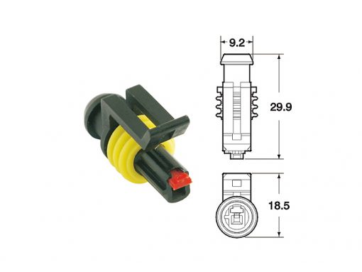 BGM66060P1 Комплект разъемов для жгута проводов -BGM PRO- тип серии 060 AM SpecialSeal, 0.85-1.25 мм², водонепроницаемый - 1 штекерный контакт