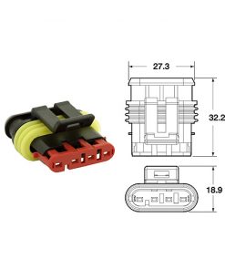 BGM66060P4 Koblingssett for ledningsnett -BGM PRO- type serie 060 AM SpecialSeal, 0.85-1.25 mm², vanntett - 4 pluggkontakter