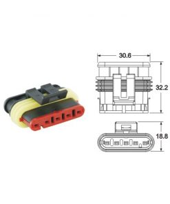 BGM66060P5 Set konektor untuk rangkaian kabel -BGM PRO- seri tipe 060 AM SpecialSeal, 0.85-1.25mm², tahan air - 5 kontak steker